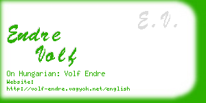 endre volf business card